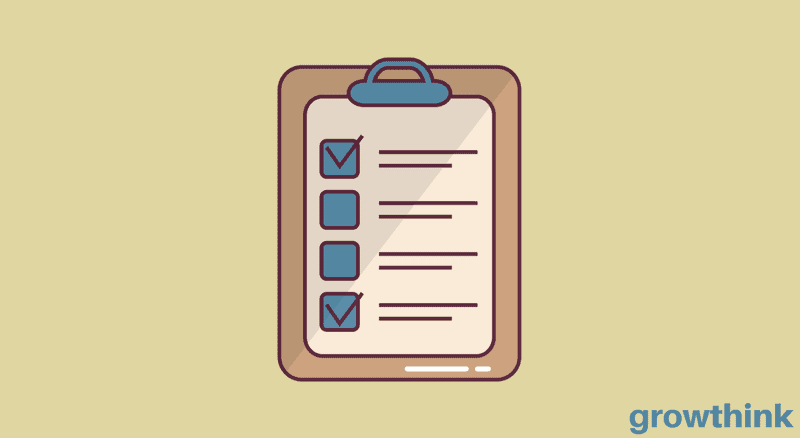 Checklist on a clipboard