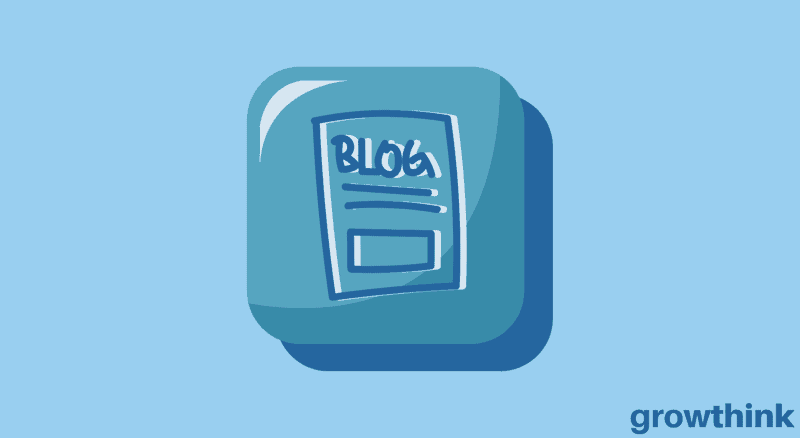 icon with the word blog on it