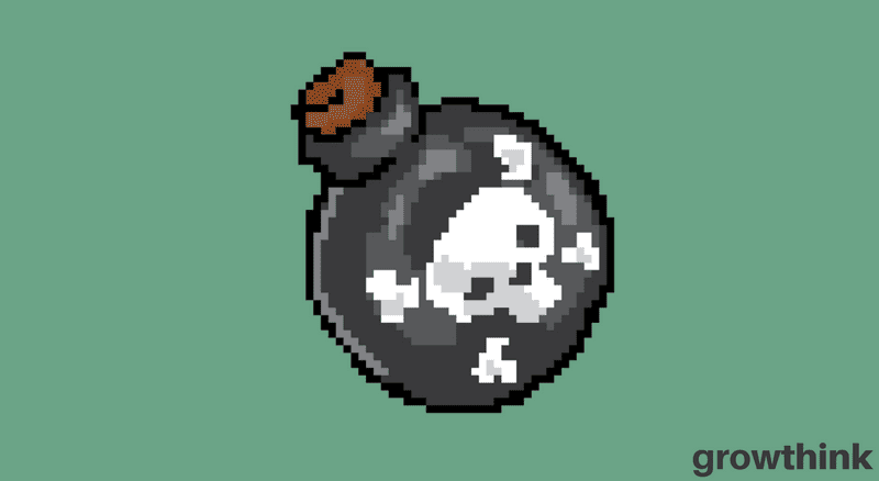 black bomb with a white poison symbol