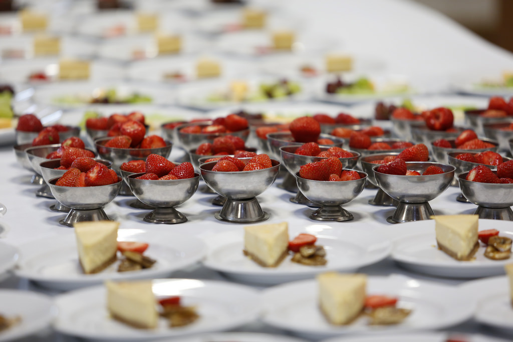 strawberries and desserts table