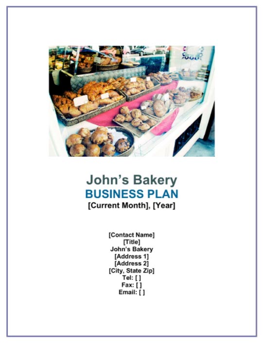 home based bakery business plan sample pdf