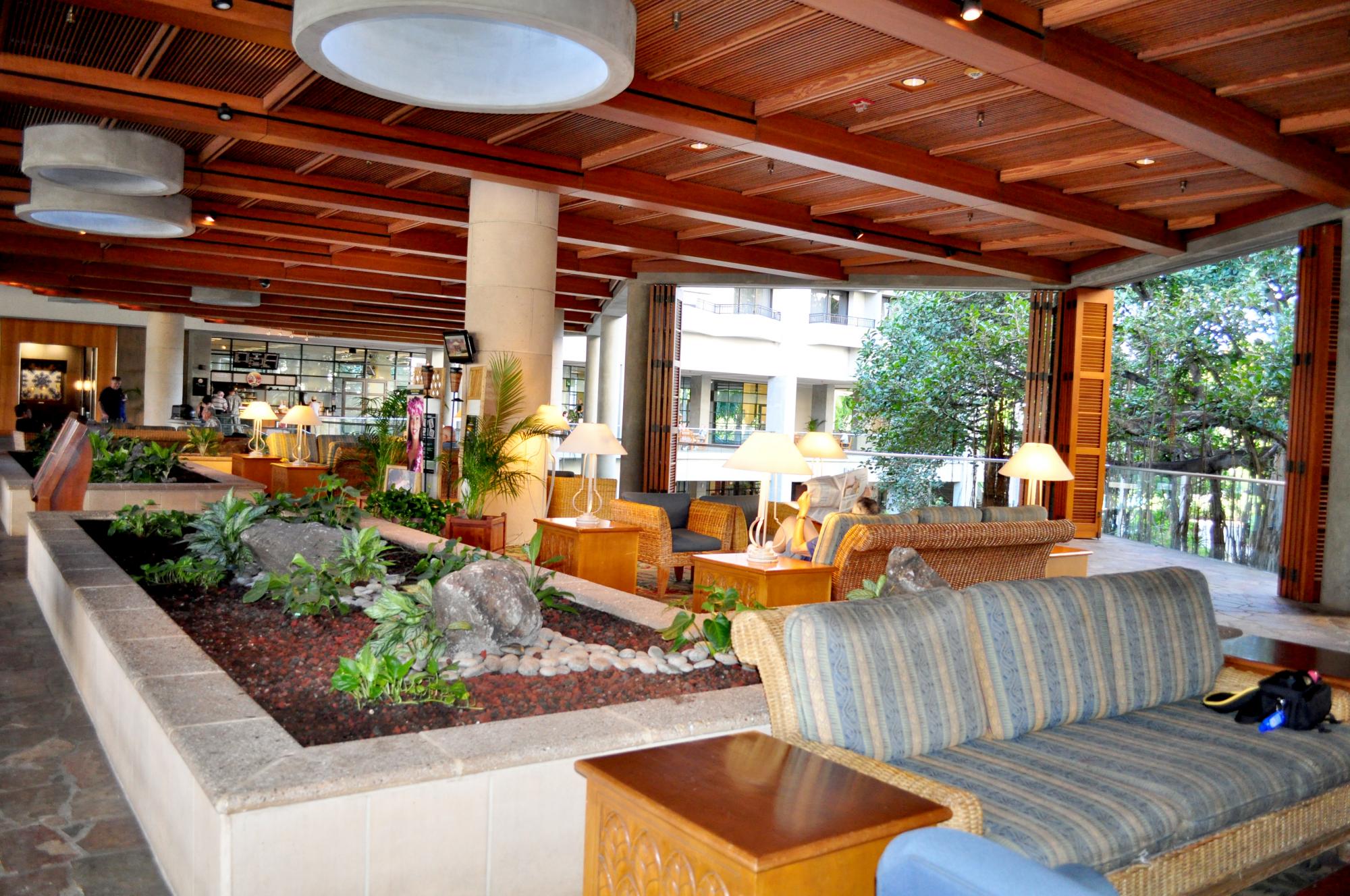 Hale Koa hotel open air lobby