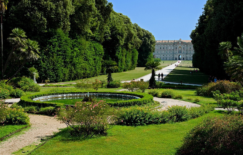 Landscape of Caserta Royal Palace park